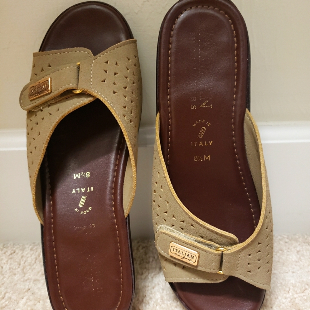 Italian Shoemakers Size 8.5 Tan Dress Shoes